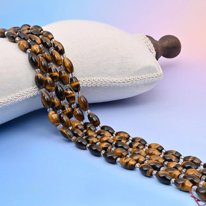 Tiger Eye Smooth Barrel Beads