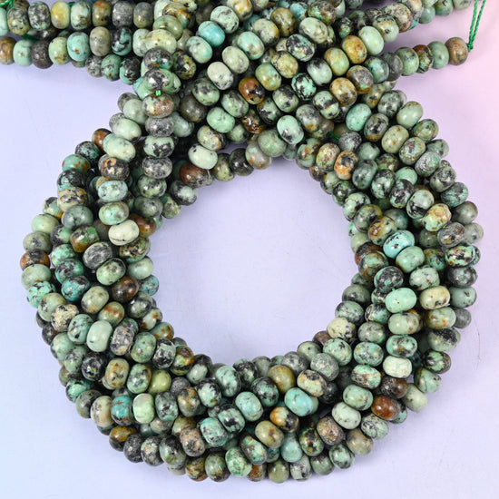 African Howlite Smooth Rondelle Beads Jewelry Making Size 4x6mm 5x8mm 15" Strand