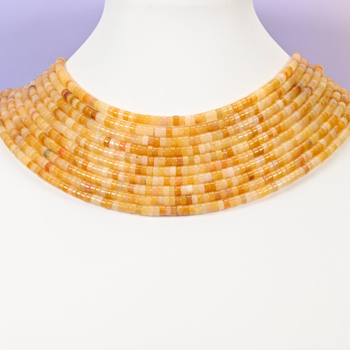 Yellow Jade beads, smooth heishi disc, 2x4mm