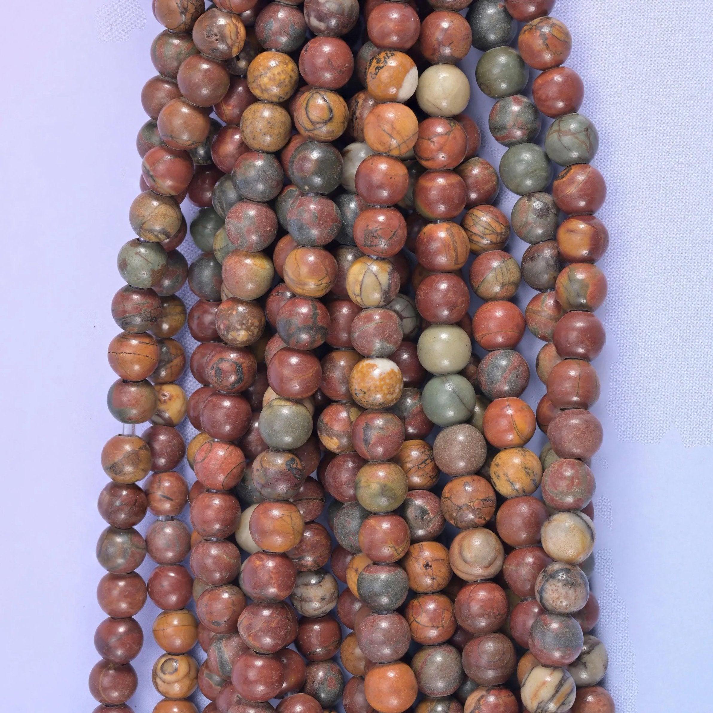 2-2.5mm Hole Red Howlite Smooth Round Beads 6mm 8mm 10mm Jewelry Making 8 Inch Strand