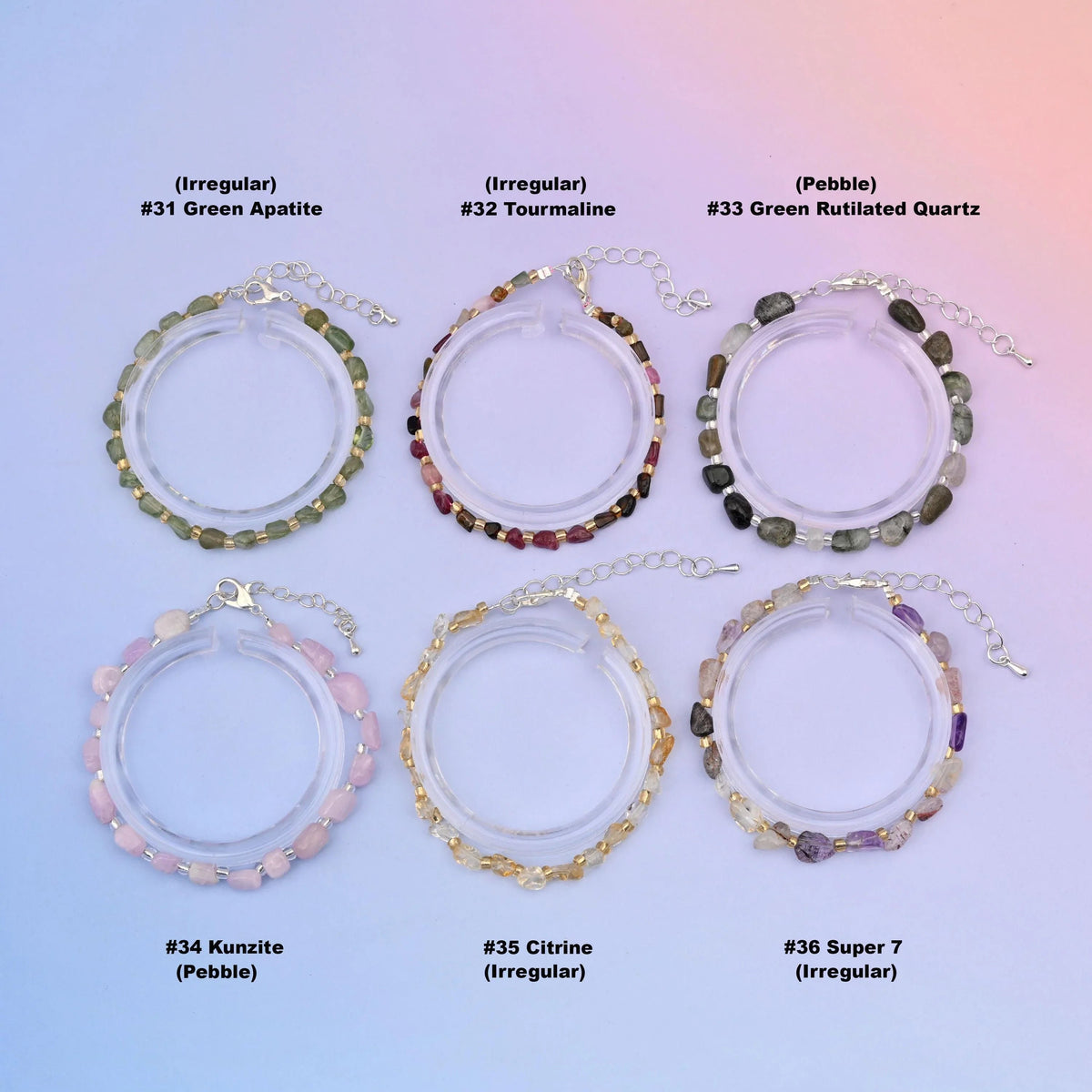 Chip gemstone bead bracelet, sold per piece