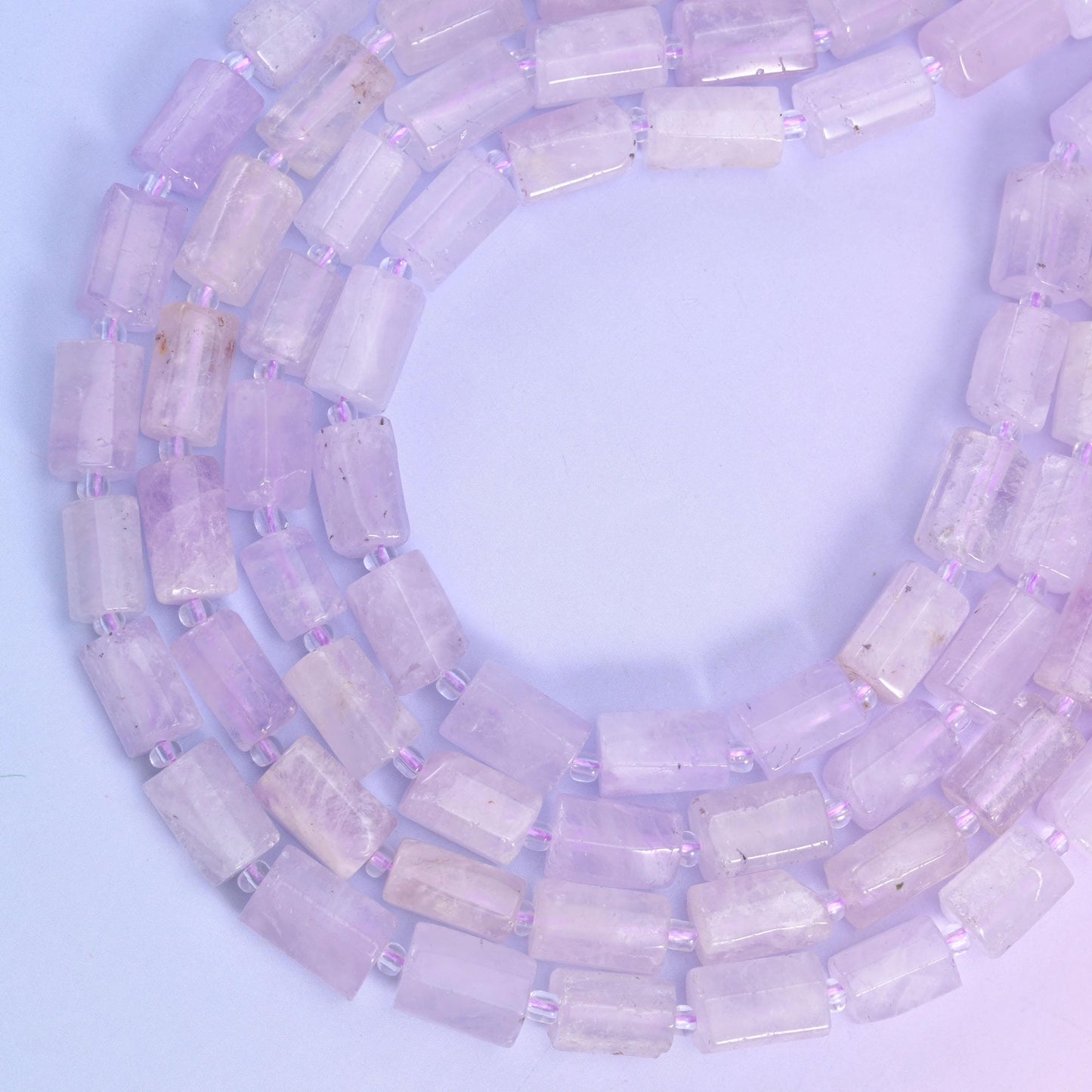 Purple Jade Faceted Tube Beads, approximately 29 beads per strand