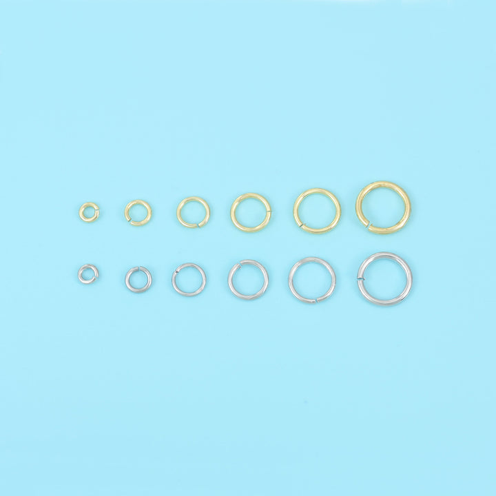 100 pcs 18K Gold Filled Round Jump Split Ring for Jewelry Making Supply