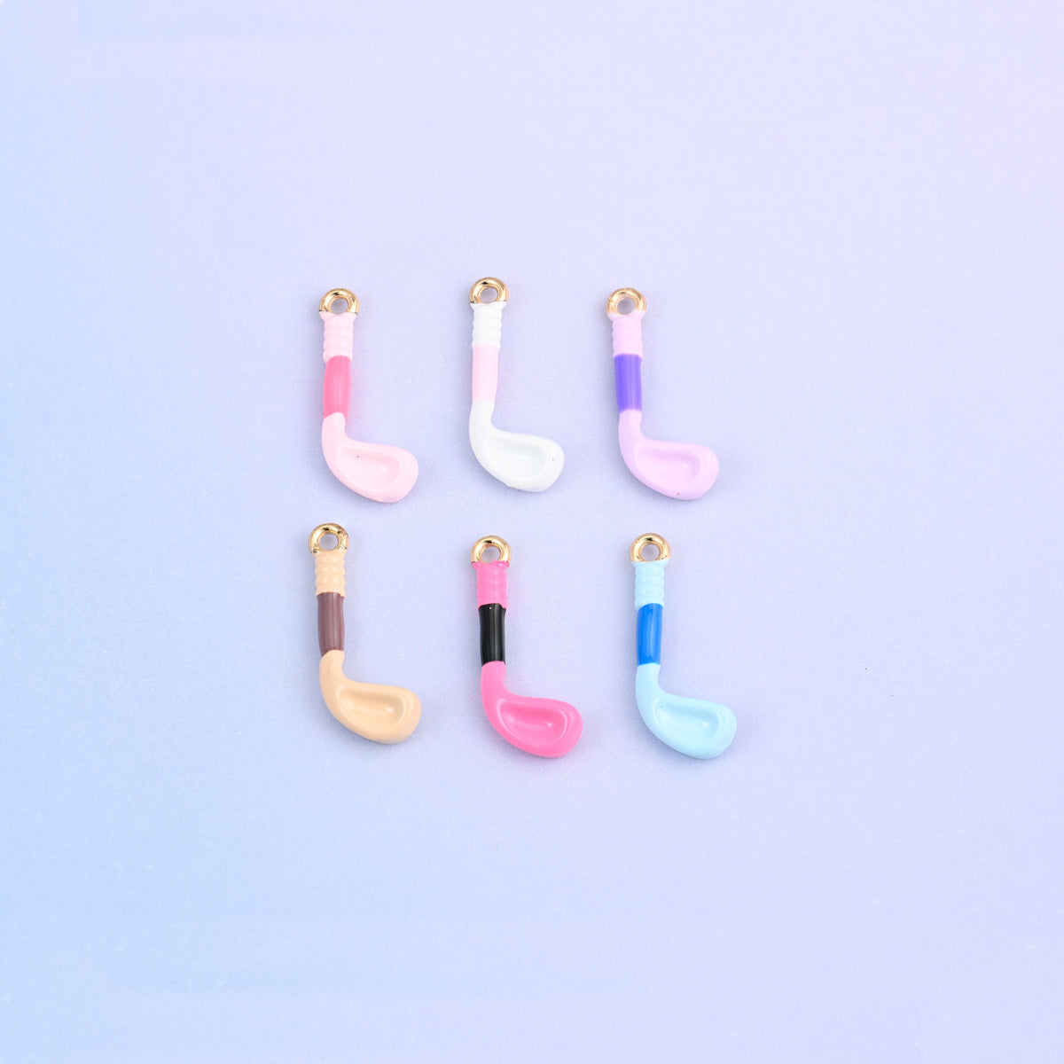 All six golf club colorways arranged in two rows of three.