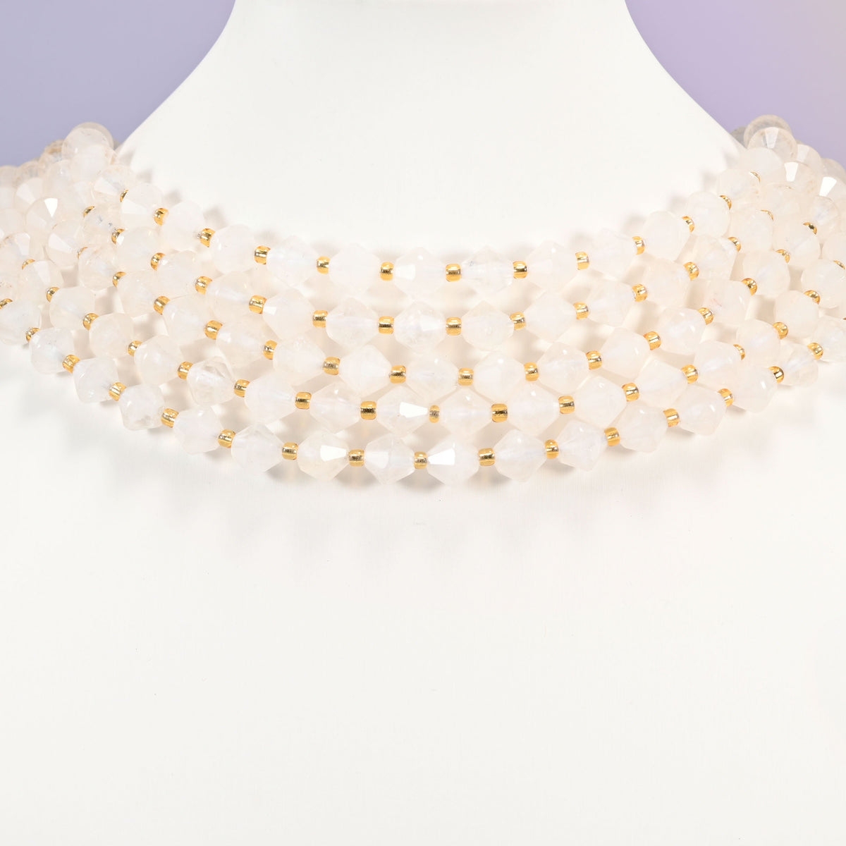 Angolan Quartz Faceted Bicone Beads 8mm Jewelry Making 15 Inch Strand