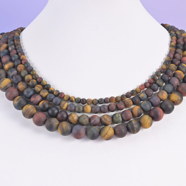 Tiger's Eye beads, round, matte finish, 4mm 6mm 8mm 10mm