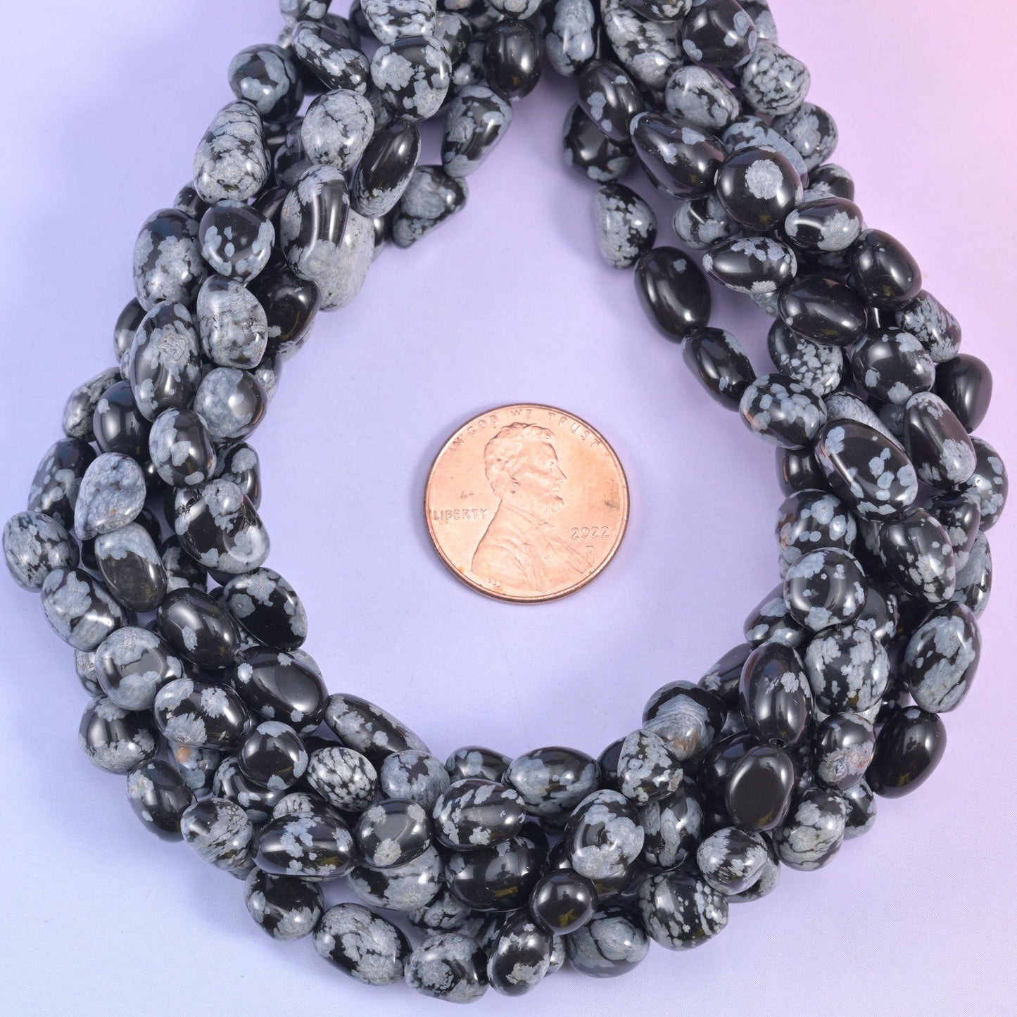 Snowflake Jasper Pebble Nugget Beads 6-8mm 8-12mm Jewelry Making 15.5" Strand