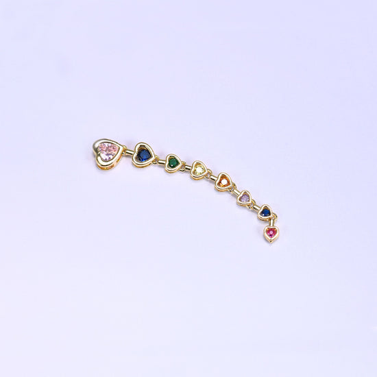 Pink Heart Multicolor Zircon Pendants