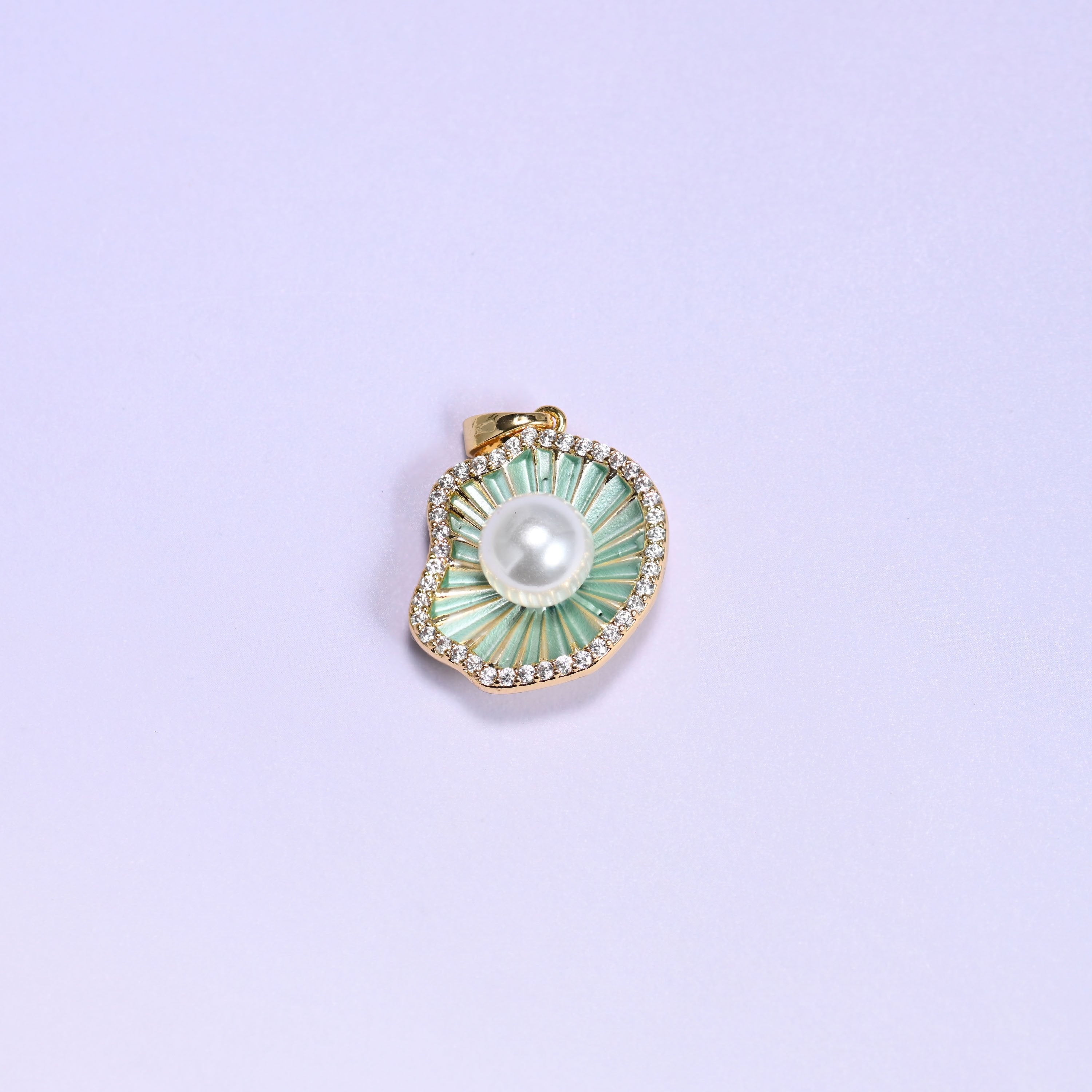 Shell Pearl Zircon Charms