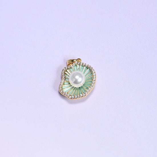 Shell Pearl Zircon Charms