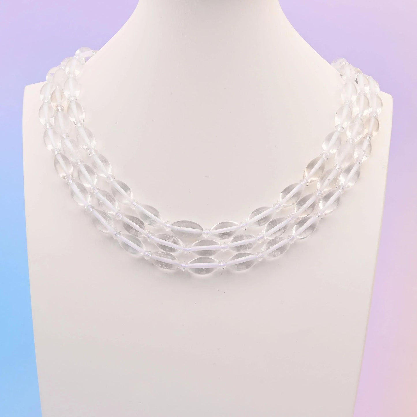 Clear quartz beads, smooth barrel shape, 13x8mm