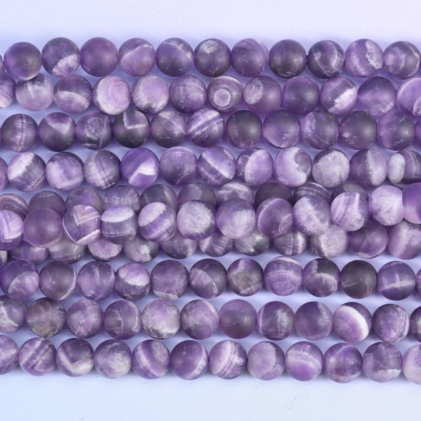 Chevron Amethyst Matte Round Beads 4mm 6mm 8mm 10mm, 4mm approximately 85 beads / 6mm approximately 60 beads / 8mm approximately 46 beads / 10mm approximately 38 beads