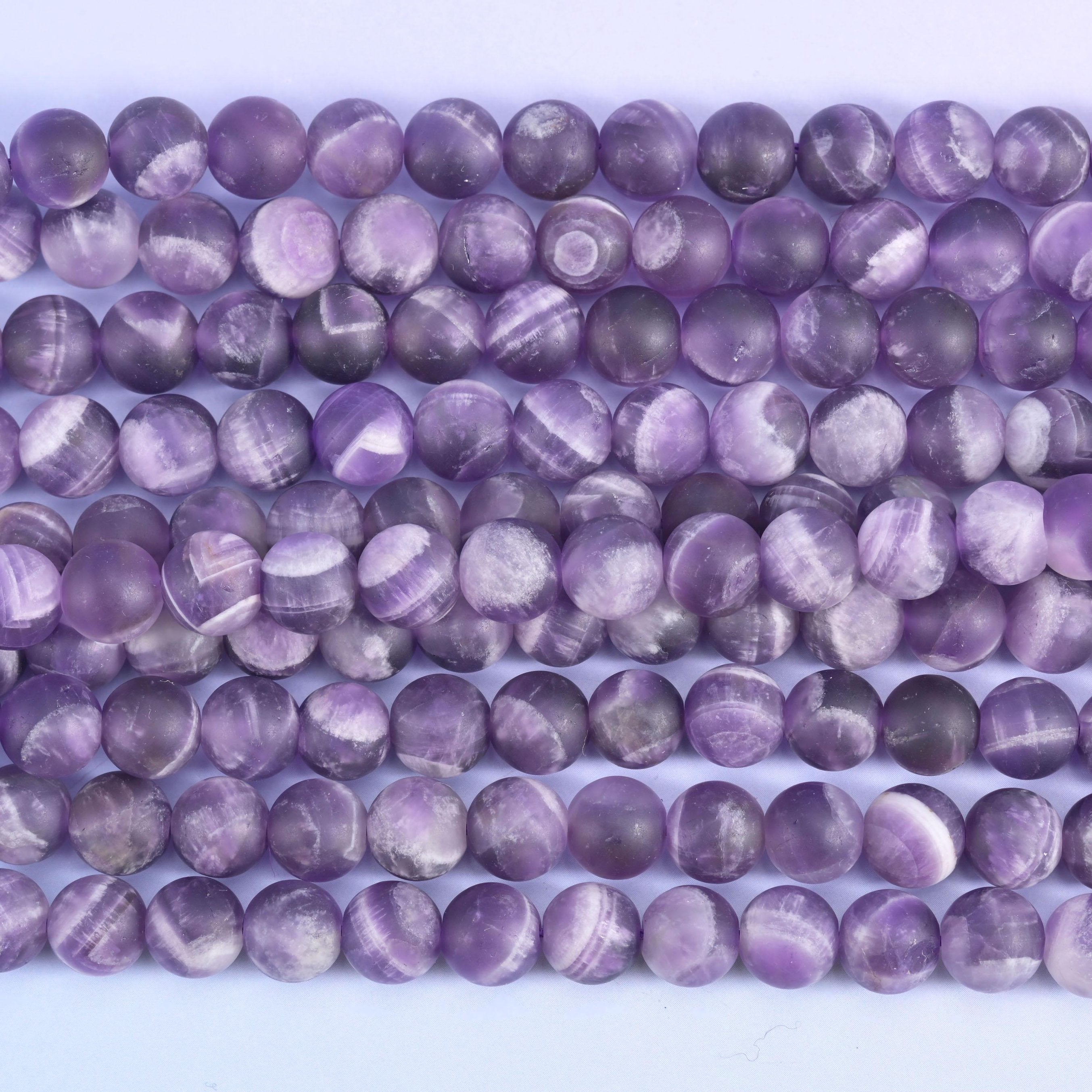 Chevron Amethyst Matte Round Beads 4mm 6mm 8mm 10mm, 4mm approximately 85 beads / 6mm approximately 60 beads / 8mm approximately 46 beads / 10mm approximately 38 beads