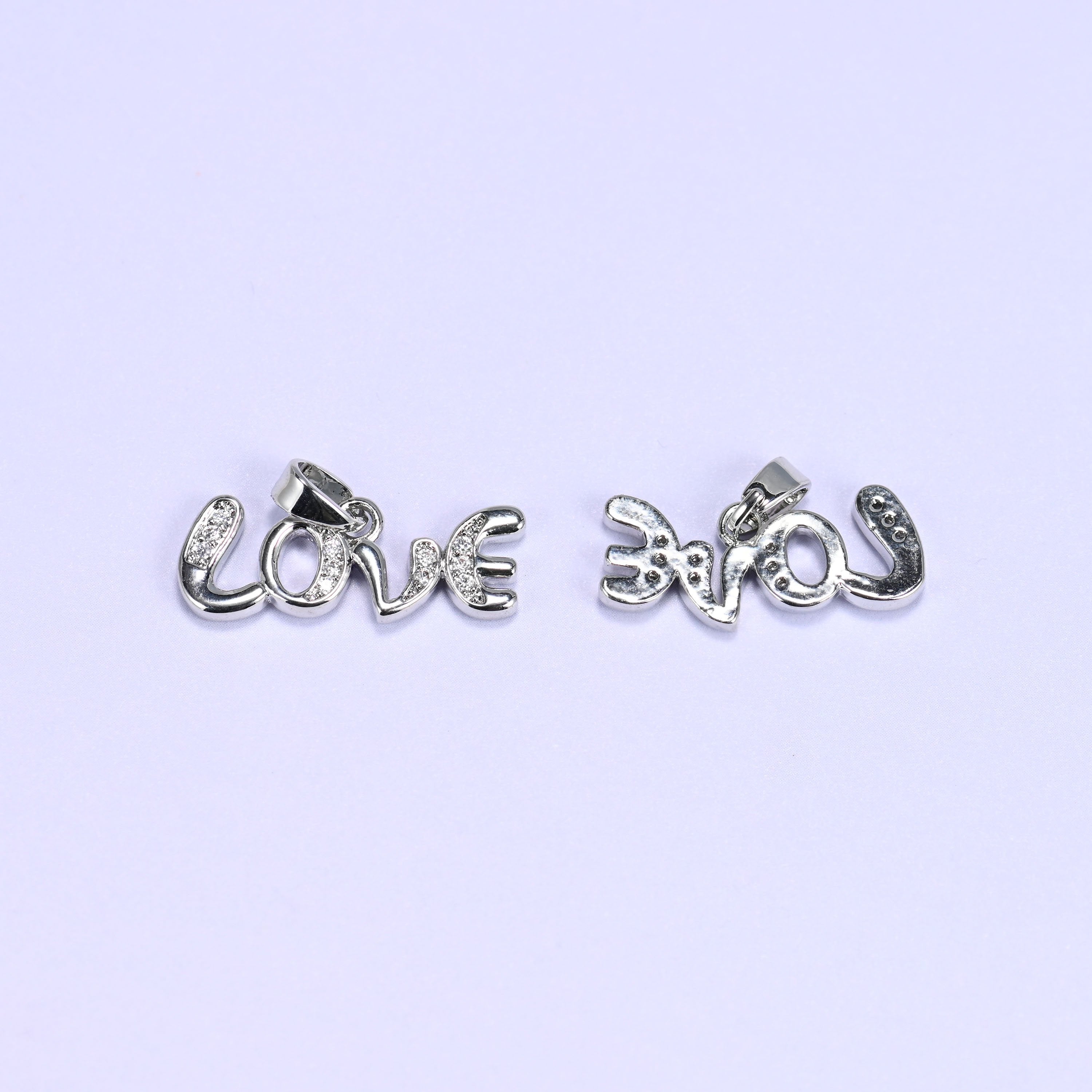 Love Letter Zircon Charms, bail approx 5.58mm x 2.50mm