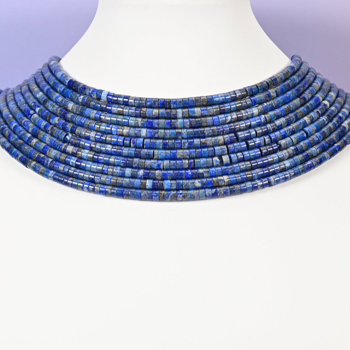 Lapis Lazuli beads, smooth heishi disc, 2x4mm