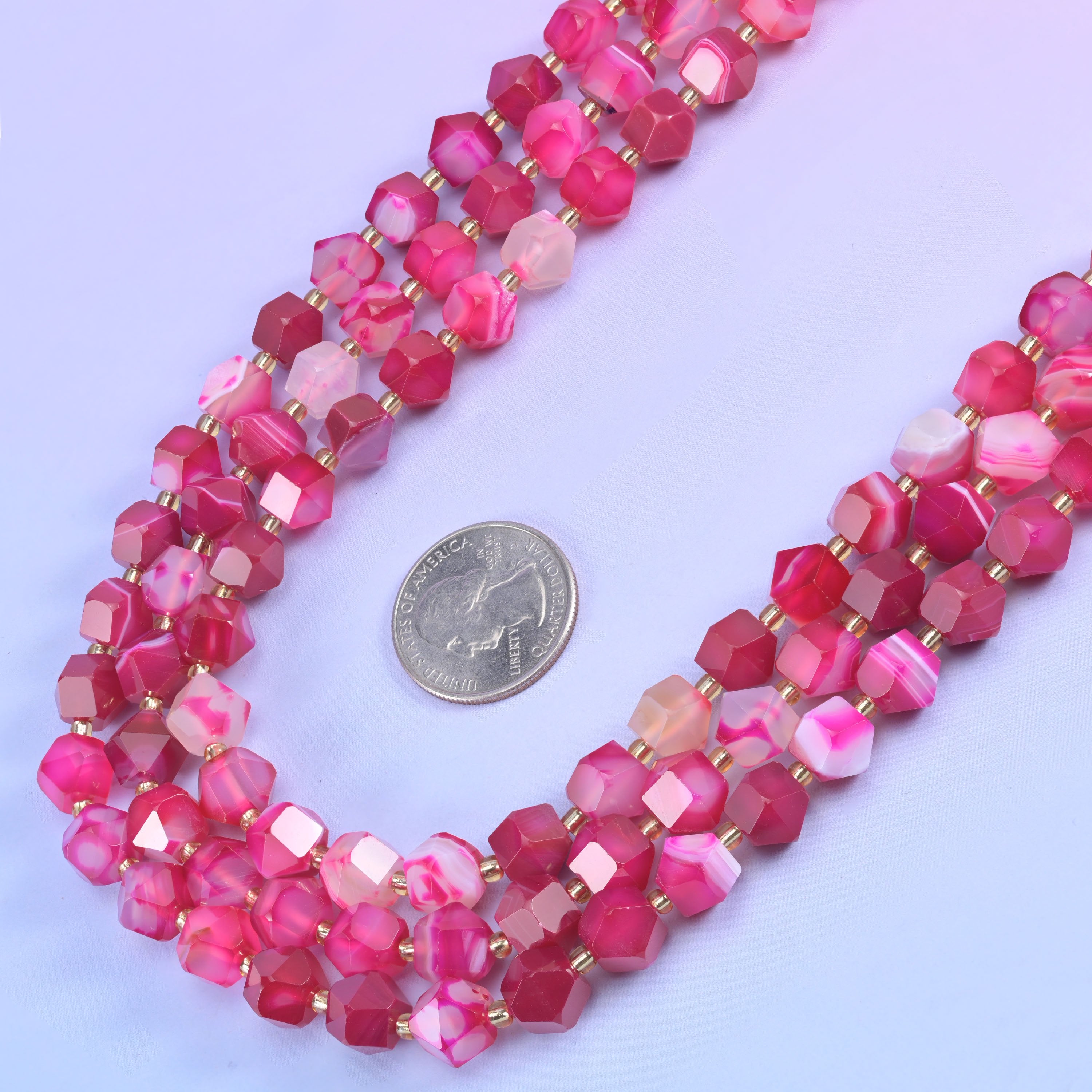 Faceted 8 Sides Diamond Rhombus Beads, sold per 15.5 inch strand, approximately 36 beads.