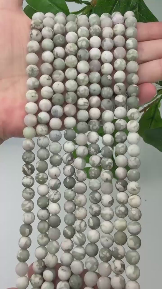 Peace Jasper Matte Round Beads 4mm 6mm 8mm 10mm Jewelry Making 15 Inch Strand