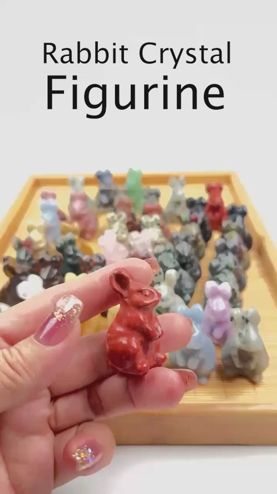 1.5 Inch Rabbit Crystal Carving Figurines