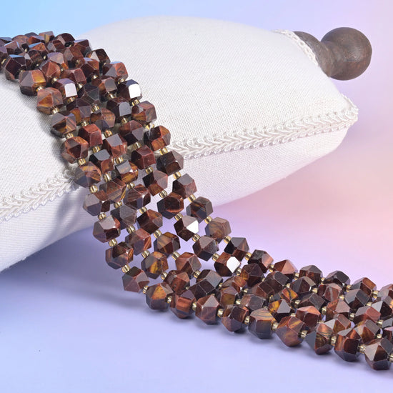 Diamond Rhombus Faceted 8 Sides Beads - Size 10mm - Jewelry Making - 15.5 Inches Strand Length - S7 - Mycrazycrystal