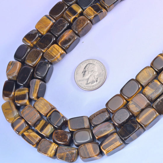 Natural Gemstone Irregular Rectangle Cube Nugget Beads, Size Vary from 9mm-14mm - Mycrazycrystal