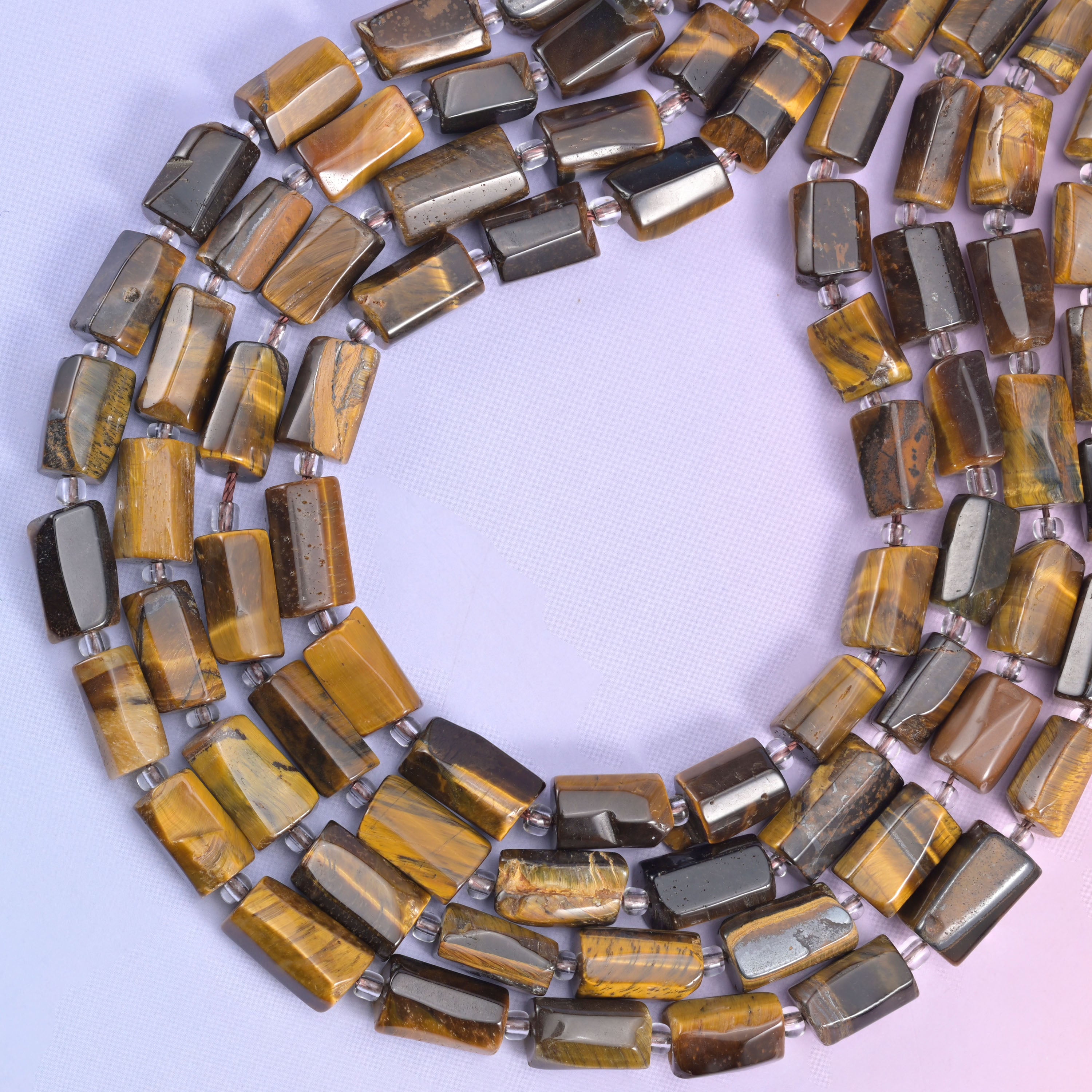 Tiger Eye Faceted Tube Beads Size 12x8mm Jewelry Making 15.5 Inch Strand