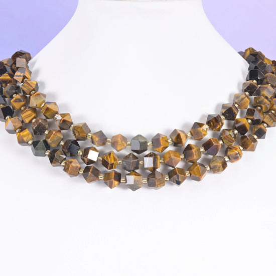 10mm Diamond Rhombus Faceted 8 Sides Beads - Jewelry Making - 15.5 Inches Strand Length - S5 - Mycrazycrystal